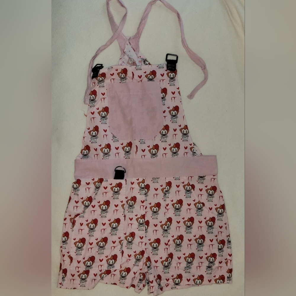 Cult Classic Stephen King IT Pink Handmade Shortalls Small Adjustable Straps